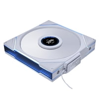 Fan Lian Li Uni Tl Lcd Inalámbrico De 140 Mm, Paquete Individual, Blanco