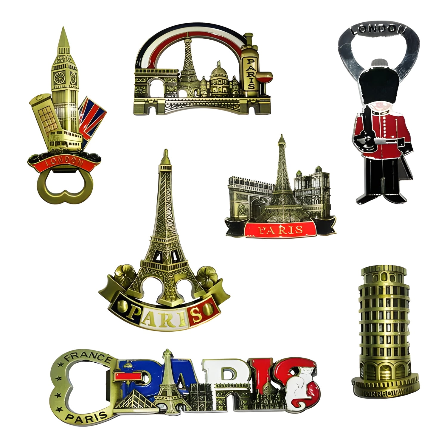 Genérico - Pack 7 Imanes Destapador Decorativo Surtido