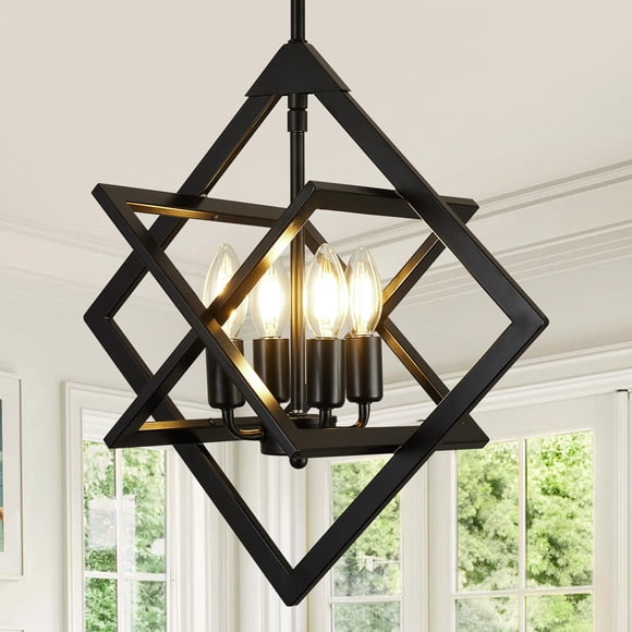 Candelabro UnicozoHome de 4 luces negro 46 cm sin montaje