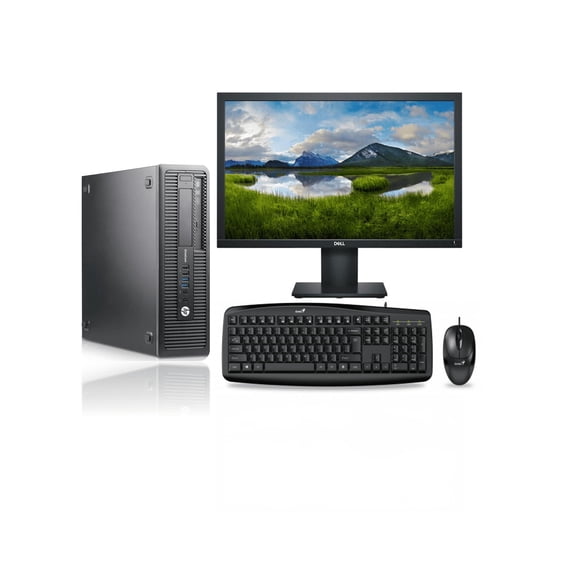 Kit Monitor + Pc Elitedesk 800 G2 Sff I7 8gb 256gb Ssd + Teclado Mouse Grado A Reacondicionado