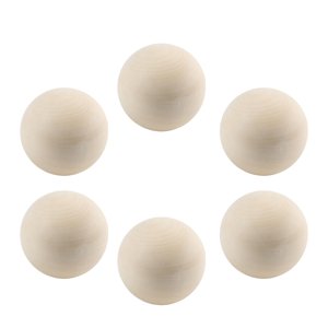 Bothyi - 6 Bolas De Madera Sin Terminar, Suministros Para Manualidades, Diámetro 4,5 Cm, Esferas De Madera