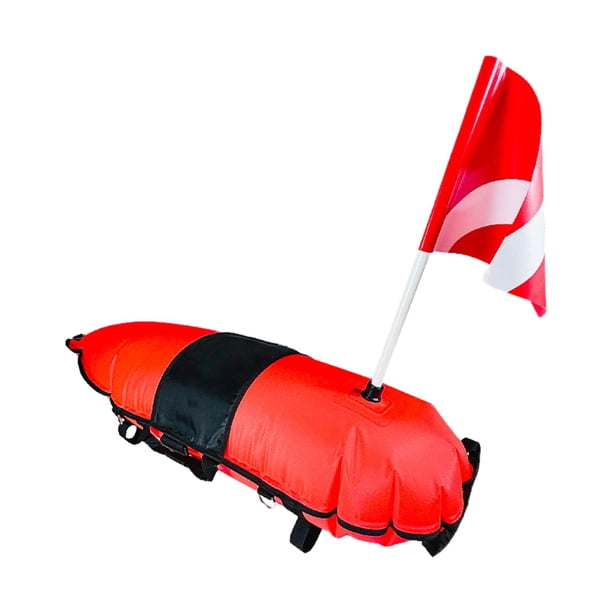 Buceador debajo de la bola, boya marcadora de superficie de buceo, flotador inflable de bola de boya ligera portátil para nadar, bucear, bucear en la