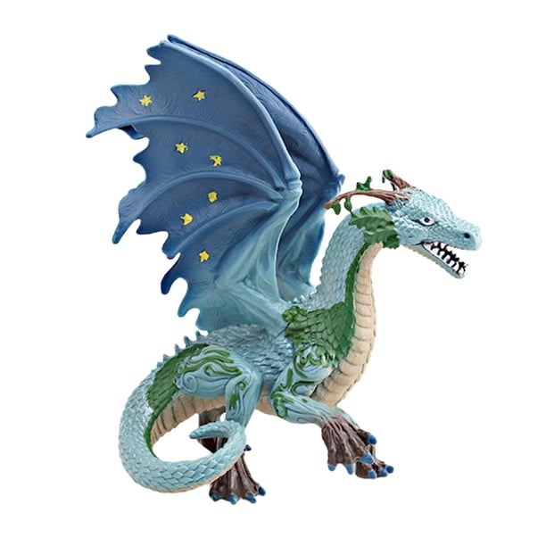Juguete Mítico de Dragón, Modelo de Dragón, Juguete Mítico de PVC Y Detallado de 6,69 Pulgadas, Figura de Acción Artística Coleccionable para N azul