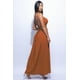 thumbnail image 2 of Vestido Largo Con Tirantes Finos Espalda Abierta Abertura Lateral Ajustable Y Lazo En La Espalda Color Moca (para Mujer), 2 of 4