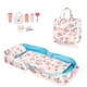 thumbnail image 1 of Baby Doll Bed HappyVK, capazo portátil para muñecas, rosas rosas, 1 of 9