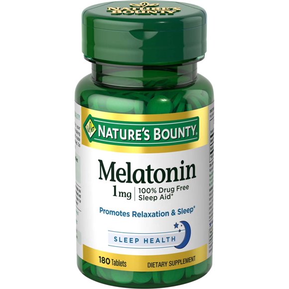 Melatonina Sleep Aid Nature's Bounty, 1 mg, 180 comprimidos