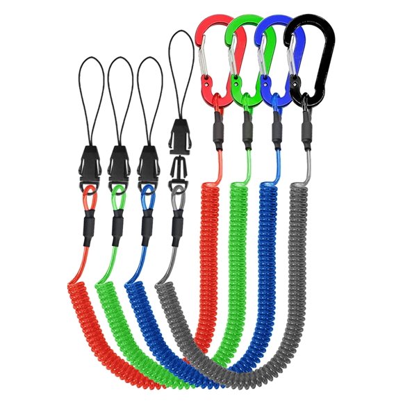 Cordones de seguridad Lix&Rix de 36 cm tipo bobina para herramientas – 4 piezas