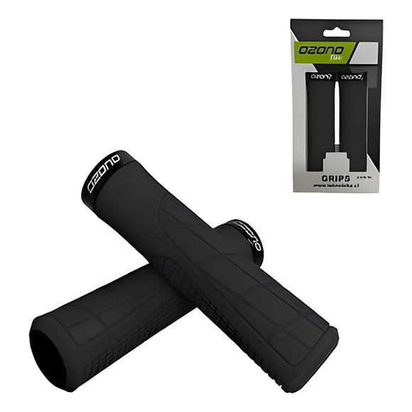 Puños Ozono Ergonómicos Mtb Lock Grip Manillar Empuñadura negro Única