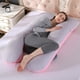 thumbnail image 2 of Almohada para embarazadas, almohada en forma de U desmontable y lavable, cojín grande, almohada de cintura, 2 of 5