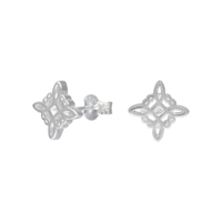 Fershop - Aros De Plata 925 Nudo De Brujas 10 Mm