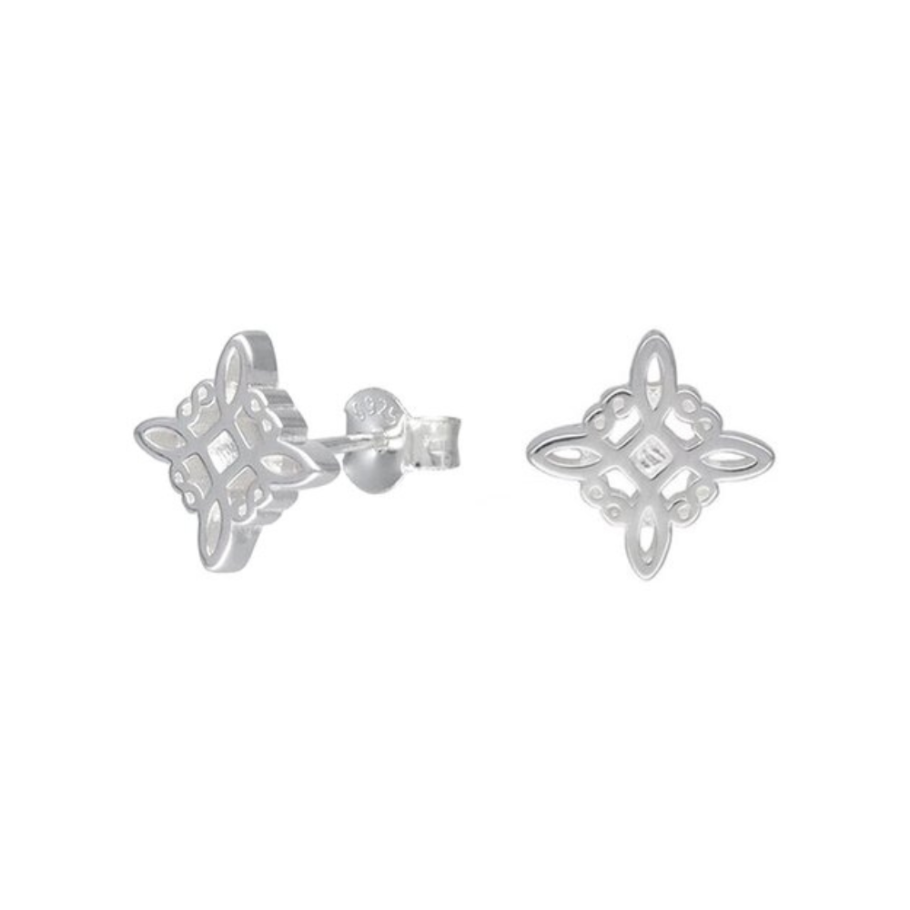 Fershop - Aros De Plata 925 Nudo De Brujas 10 Mm