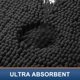 thumbnail image 5 of Alfombra de baño Smiry Luxury Chenille 120 x 43 cm, color negro, 5 of 8
