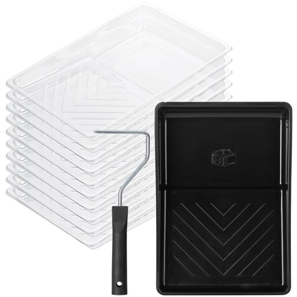 Bandeja de pintura Bates Choice 15 cm, 12 piezas, negro, plástico
