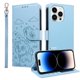 thumbnail image 1 of Funda Cartera para iPhone 14 Pro Perro Cachorro Grabado con Tarjetas Soporte Correa Azul, 1 of 6