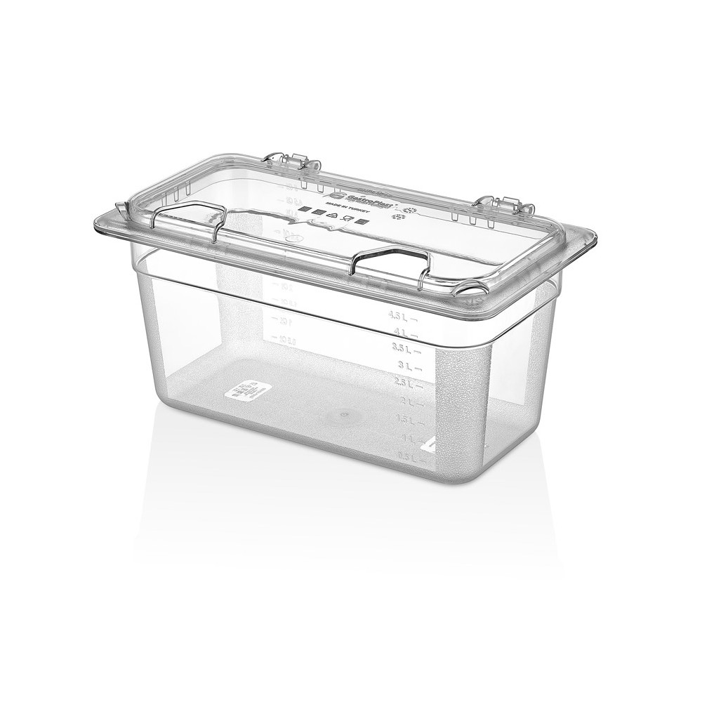 Gastroplast - Tapa Policarbonato Con Orificio Gn 1/3 Flip Lid