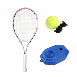 Ioensy - Entrenador De Tenis, Ayuda Para Pelotas De Rebote Para Principiantes, Práctica Con Raqueta, Raqueta Rosa Para Patio Trasero