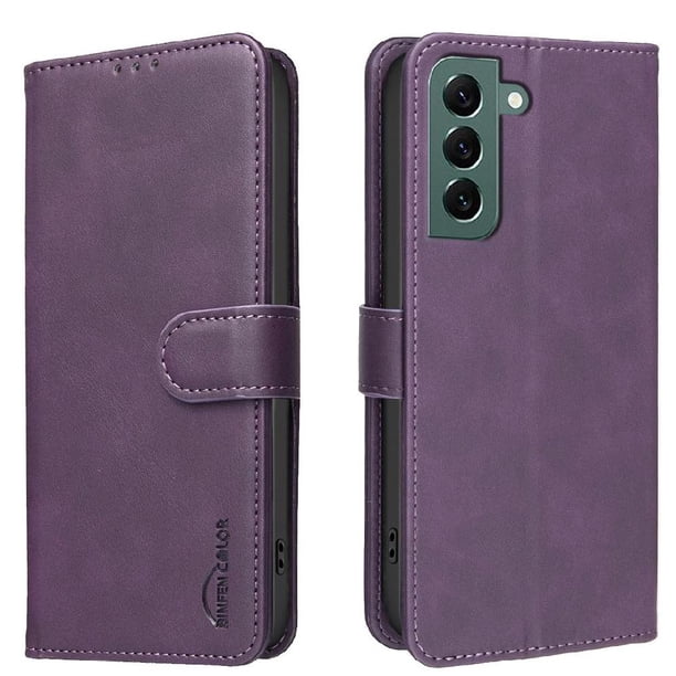 Funda Billetera para Samsung Galaxy S25 Protección RFID y Soporte Ajustable Morado