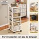 thumbnail image 2 of Carro De Almacenamiento De 5 Capas Tipo Cajón Cocina Y Baño Blanco, 2 of 8