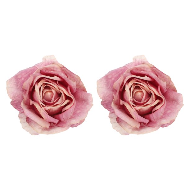 Uxcell Sujetadores de Cortina con Flor de Rosa, 2 Piezas de Clips de Cortina Florales Artificiales, Hebillas Modernas para Sujetar Cortinas, Clips Decorativos para Ventanas, Degradado Púrpura