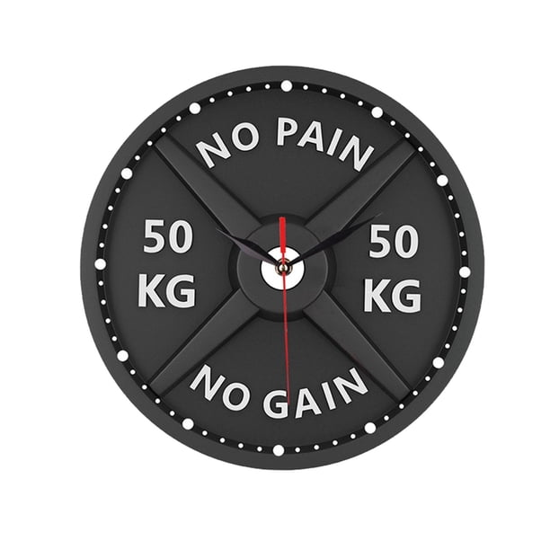 Reloj De Pared Con Pesas, Reloj Decorativo De Regalo De 12 Pulgadas Para Gimnasio En Casa, Entrenamiento Físico