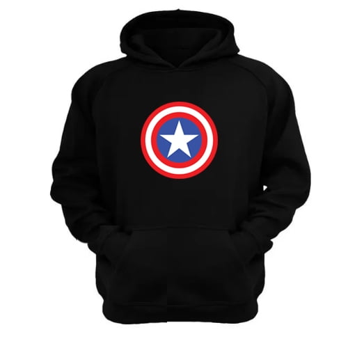 Polerón Canguro Capitán De Las Américas Negro Talla Xl Unisex