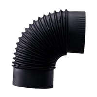 Magideal - Adaptador De Tubo De Ventilación Para Estufa, Codo Negro De 90 Grados, Resistente A Altas Temperaturas, Para Accesorios De Ventilación De Cocina, Codo Identificación 153 Cm