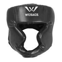 Magideal - Cascos De Boxeo, Entrenamiento Mma, Cascos Muay Thai Acolchados, Kickboxing, , Artes Marciales, Karate, Cascos De Taekwondo , Negro L Negro Grande