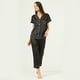 thumbnail image 1 of Pijama de Mujer Roma Pantalon Manga Corta Negro, 1 of 5