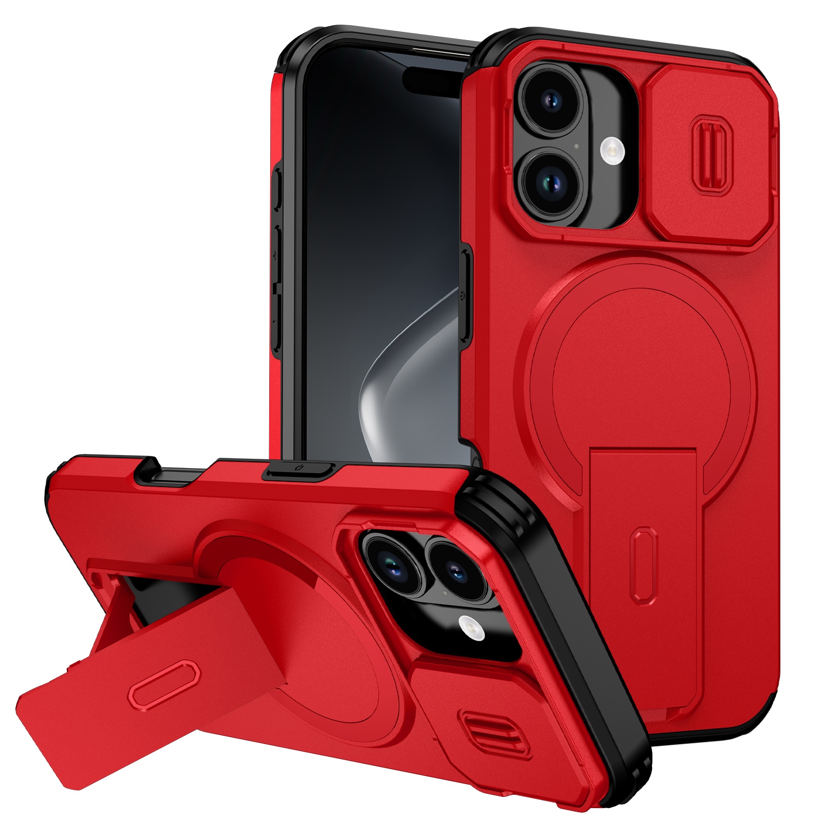 Funda Foxdock Para Iphone 17 – Magnética Antigolpes Con Soporte Y Protección Doble