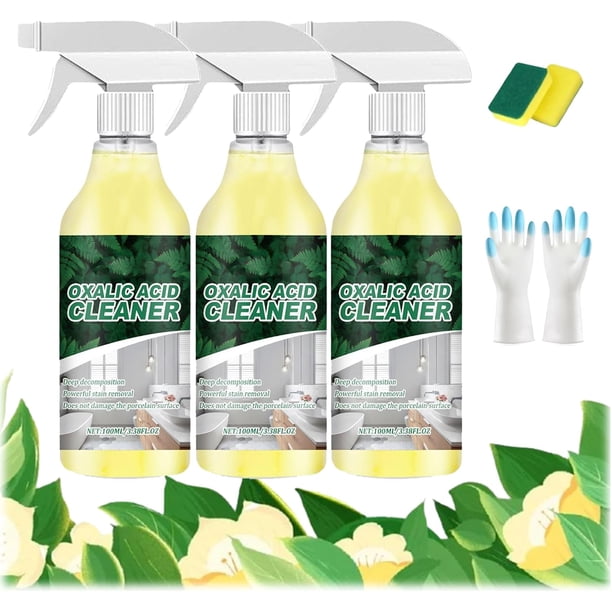 Limpiador potente manchas ácido oxálico spray eliminación baño azulejos