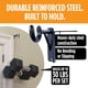 thumbnail image 3 of Soporte para barra de cortina Spark Innovators Tap No Drill, bronce, paquete de 2, 3 of 7