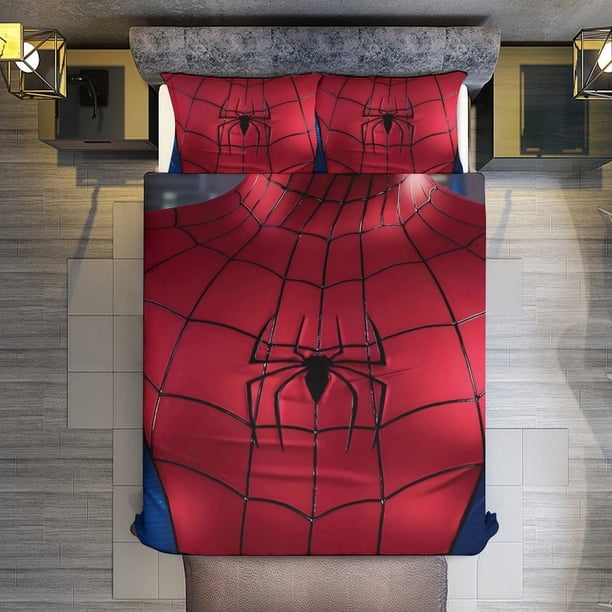 Spider-Man Pectoral Muscles Comforter Set for Kids Boys Teen Men Tween 3D Lightweight Microfiber Bedding Sets