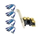thumbnail image 1 of Tarjeta Adaptadora PCI-E 1x A 4 Puertos Accesorio Duradero Portátil Para Windows 10 7 Negro, 1 of 5