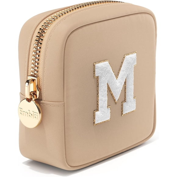 Neceser Preppy Nylon Monograma 13x12 Cm Cierre Dorado
