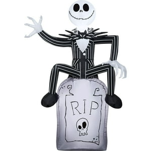 Gemmy - Hinchable Jack Skellington En Tombstone Disney De 107 Cm De Altura