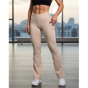 Flix Spa - Calza Flare Mujer Tiro Alto Con Bolsillos