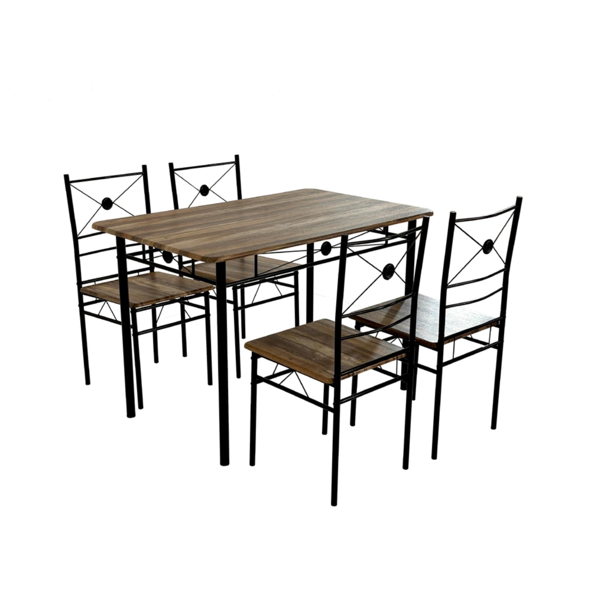 Mainstays - Juego Comedor Estocolmo Café Y Negro