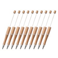 Magideal - 10X Juego De Bolígrafos Con Cuentas Para Manualidades Diy, Bolígrafo A Granel Para Dibujo Artístico, Bolígrafo Portátil Con Cuentas, Bonito Bolígrafo Oro