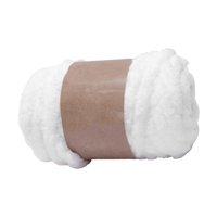 Magideal - Hilo Grueso Y Grueso, Hilo Tubular Jumbo, Brazo De Relleno, De Hilo De Punto, Hilo Suave Y Voluminoso, Hilo De Peso Para Hacer Alfombras, , Blanco