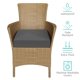 thumbnail image 5 of Cojines para silla YENING 56x56 cm impermeables, 10 cm de grosor, gris, 5 of 7