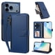 thumbnail image 2 of Funda con Billetera para [iPhone 18 Pro] con Bolsillo Zipper y Tarjetero Azul, 2 of 6