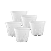 Magideal - Macetas Para Orquídeas Con Agujeros, Maceta Para Plantas De Interior Y Exterior, Maceta Transparente Con Agujeros Para Balcón, Dormitorio Y Cafetería Sin Platillo 7 Pulgadas