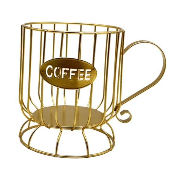 Soporte Para Cápsulas De Café Organizador Compacto Para Almacenar Cápsulas De Café Para Cafeterías, Cocinas Y Bares, Dorado, Pequeño
