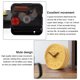 thumbnail image 3 of Reloj despertador creativo de madera maciza, moderno reloj de mesa pequeño con aguja de madera, silencioso, reloj de registro, 3 of 6
