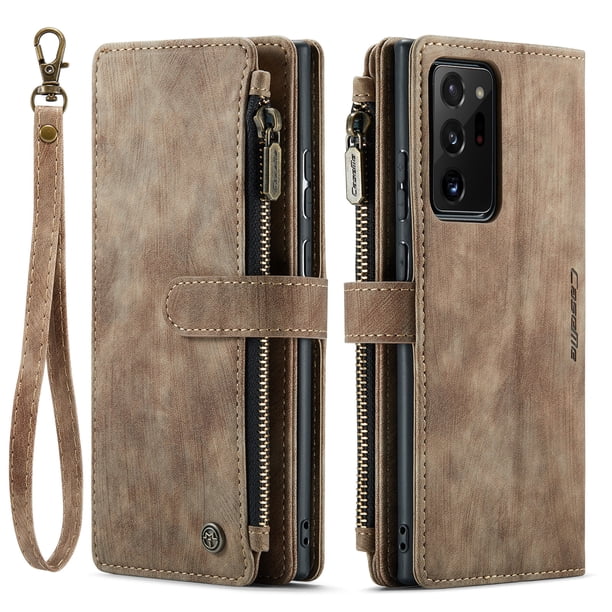 CaseMe For Samsung Galaxy Note 20 Ultra Note 10 Note 10 Plus Wallet Case, Leather Card Holder, Magnetic Kickstand & Zipper