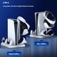 thumbnail image 4 of Estación de Carga para PS5/PSVR2 con Ventilador de Refrigeración y Organizador de Accesorios, Cargador de Controladores de Juego, Base de Carga, Soporte para Accesorios y Soporte para Auriculares, 4 of 7