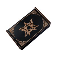 Magideal - Estuche De Madera Para Cartas De Tarot, Caja De Tarot Con Tapa Deslizante, Organizador Multiusos Para Cartas, Porta Baratijas Decorativo, Hecho De Madera, Ideal Para Decoración Estrellas Luna
