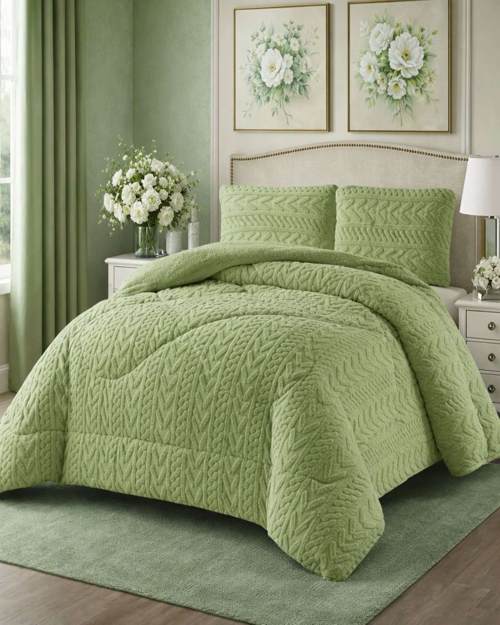 Tengfei - Cubrecama Con Chiporro Elegante Para Invierno Plaza Y Media Diseño 2026