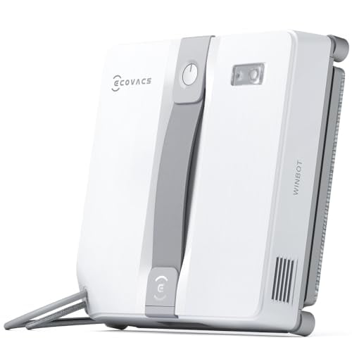 Robot Limpiacristales Ecovacs Winbot Mini: Diseño Compacto, Boquillas Dobles Con Pulverizador Ultrasónico, Sistema De Protección De 9 Etapas, Planificación Inteligente De Rutas, 3 Modos De Limpieza Y