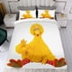 thumbnail image 4 of Big Bird Conjunto de sábanas temático, trío de piezas, cómodo y amigable con la piel, diseño único, regalo de decoración para el hogar para familiares, amigos y fans,135X200cm, 4 of 6